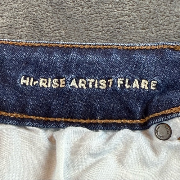 American Eagle Women's Jeans Hi-Rise Artist Flare Super Stretch Size 16 - Picture 4 of 9